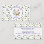 Boerderij verse eieren Chicken Lavender Floral Visitekaartje (Voorkant / Achterkant)