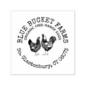 Boerderij Verse eieren  Chicken & Rooster Zelfinktende Stempel (Design)