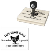 Boerderij Verse eieren Eiervrije uitloop Eiwitstem Rubberstempel (Gestempeld)