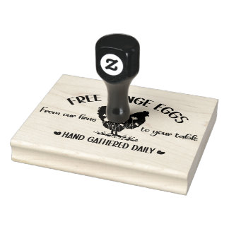 Boerderij Verse eieren Eiervrije uitloop Eiwitstem Rubberstempel