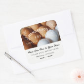 Boerderij Verse Eieren Eigen Naam Etiket, Eierdoos Vierkante Sticker (Envelop)
