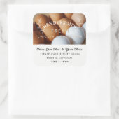 Boerderij Verse Eieren Eigen Naam Etiket, Eierdoos Vierkante Sticker (Tas)