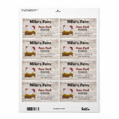 Boerderij Verse eieren Etiket (Full Sheet)