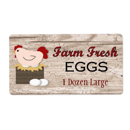 Boerderij Verse eieren Etiket (Voorkant)