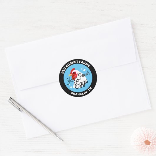 Boerderij Verse eieren Etiket op doos (Envelop)