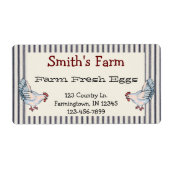  Boerderij Verse eieren Etiket voor kippen (Voorkant)