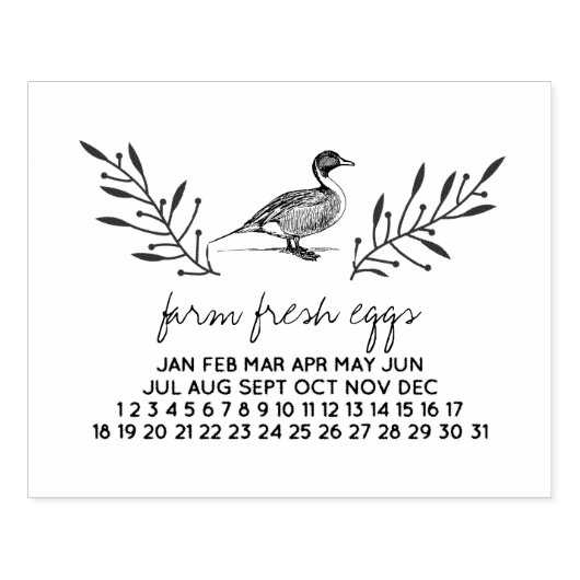 Boerderij Verse eieren Euck Etiket Stempel (Afrduk)