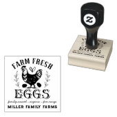 Boerderij Verse Eieren Familie Kip Boerderij Custo Rubberstempel (Gestempeld)
