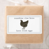 Boerderij Verse eieren  Hen Eiwitkarton Etiket (Insitu)