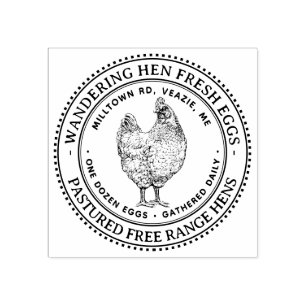 Boerderij Verse eieren Hen Eiwitkarton Rubberstempel