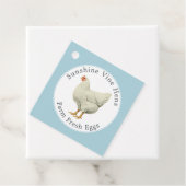 Boerderij Verse eieren Hen Modern Eg Doos Blauw Bedankjes Labels (In situ)