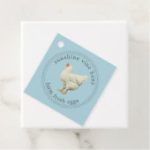 Boerderij Verse eieren Hen Modern Eg Doos Blauw Bedankjes Labels (In situ)