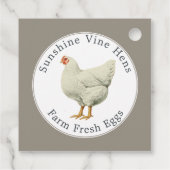 Boerderij Verse eieren Hen Modern Eiwitton Grijze Bedankjes Labels (Achterkant)