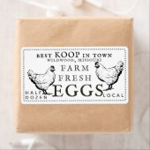 Boerderij Verse Eieren Hennen Sticker (Insitu)