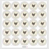 Boerderij Verse eieren Karton Antiek Wit 2,5 inch Sticker (Vel)