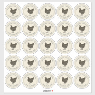 Boerderij Verse eieren Karton Antiek Wit 2,5 inch Sticker