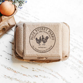 Boerderij Verse eieren Kartonnen doos Rubberstempel