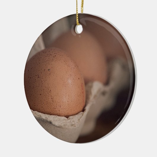 Boerderij verse eieren keramisch ornament (Links)