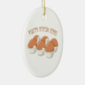 Boerderij verse eieren keramisch ornament (Rechts)
