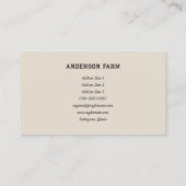 Boerderij Verse Eieren - Kip, Zon en Blad Visitekaartje (Achterkant)