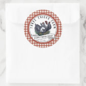 Boerderij Verse eieren  kipkartonnen kartonnen fle Ronde Sticker (Tas)