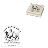 Boerderij Verse Eieren Kippen & Eieren Rubberstempel (Gestempeld)