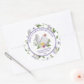 Boerderij verse eieren Kippen Floral Ronde Sticker (Envelop)