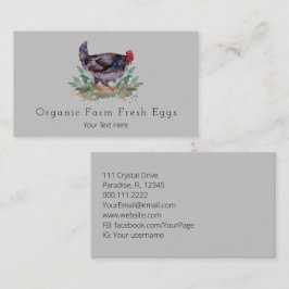 Boerderij Verse eieren Kippen Organic Gardening Visitekaartje