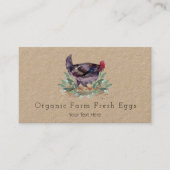 Boerderij Verse eieren Kippen Organic Gardening Visitekaartje (Voorkant)
