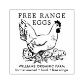 Boerderij Verse Eieren Kippen Rubberstempel (Afrduk)