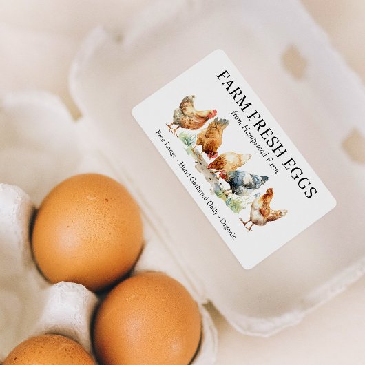Boerderij Verse Eieren Kippenboerderij Label