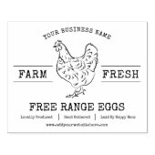 Boerderij Verse Eieren Kippenhoen Custom Rubberstempel (Afrduk)