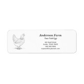 Boerderij Verse Eieren met Hen Adres Label Sticker (Voorkant)