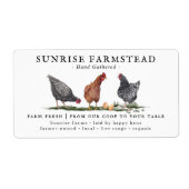 Boerderij verse eieren | Monogram eierkarton Etiket (Voorkant)