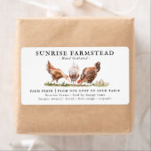 Boerderij verse eieren | Monogram eierkarton Etiket (Insitu)