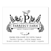 Boerderij verse eieren | Monogram Eierkarton Stemp Rubberstempel (Afrduk)