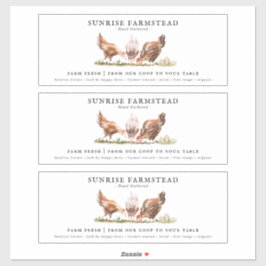 Boerderij verse eieren | Monogram Eierkartonetiket Sticker