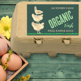 Boerderij Verse eieren Organic Free Range Kickens Rechthoekige Sticker