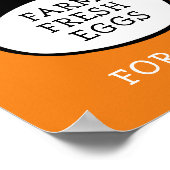 Boerderij verse eieren poster (Hoek)