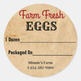 Boerderij Verse eieren Product Sticker