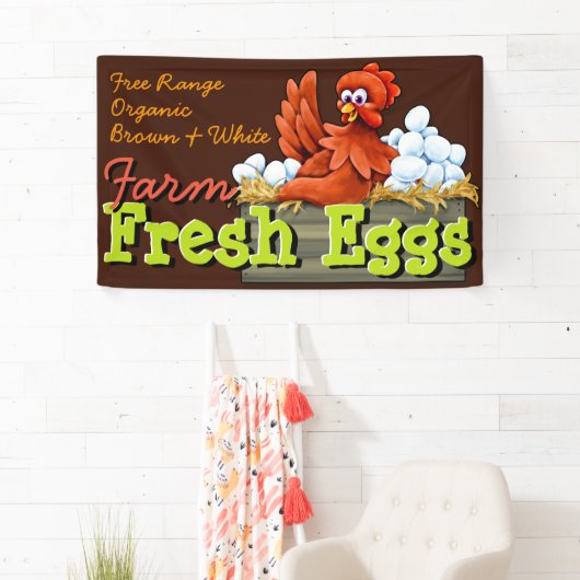 Boerderij verse eieren. promotie spandoek (Insitu)