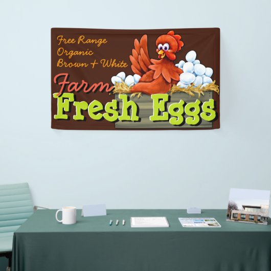 Boerderij verse eieren. promotie spandoek (Beurs)