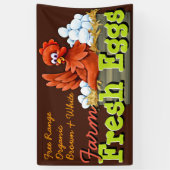 Boerderij verse eieren. promotie spandoek (Verticaal)