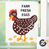Boerderij verse eieren raamsticker (Huis)