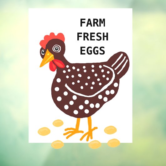 Boerderij verse eieren raamsticker (Vel 3)