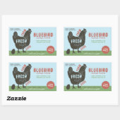 Boerderij verse eieren rechthoekige sticker (Vel)