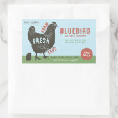 Boerderij verse eieren rechthoekige sticker (Tas)