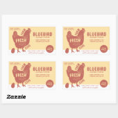 Boerderij verse eieren rechthoekige sticker (Vel)