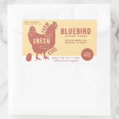 Boerderij verse eieren rechthoekige sticker (Tas)