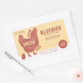 Boerderij verse eieren rechthoekige sticker (Envelop)